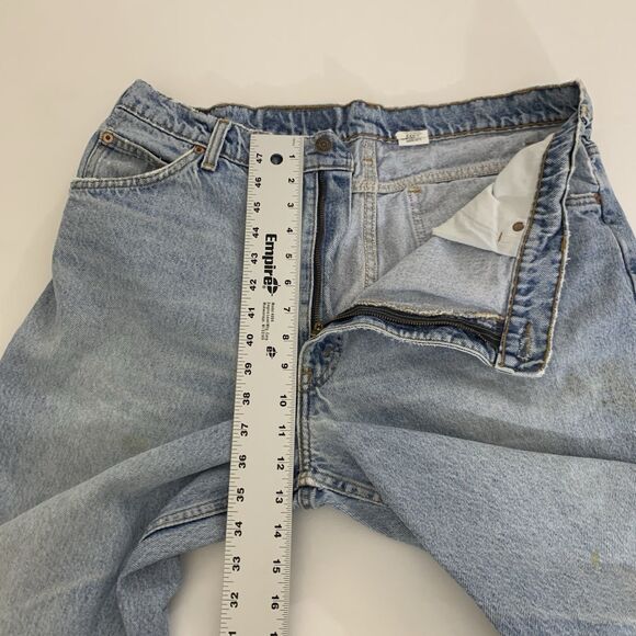 VTG 90s Levis 550 Relaxed Fit Jean Men 38x30 Light Denim Orange Tab Grunge 36x29 - Picture 9 of 10